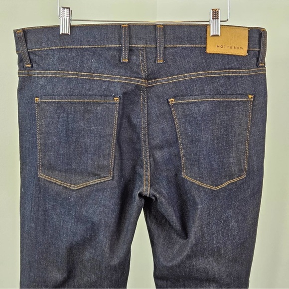 Mott & Bow Straight Leg Mid Rise Crosby Blue Denim Jeans | Men's 35 x 32 - Picture 8 of 15